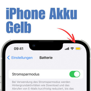 iPhone Akku Gelb 